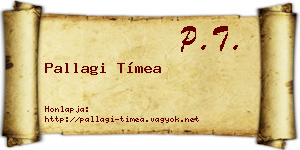 Pallagi Tímea névjegykártya
